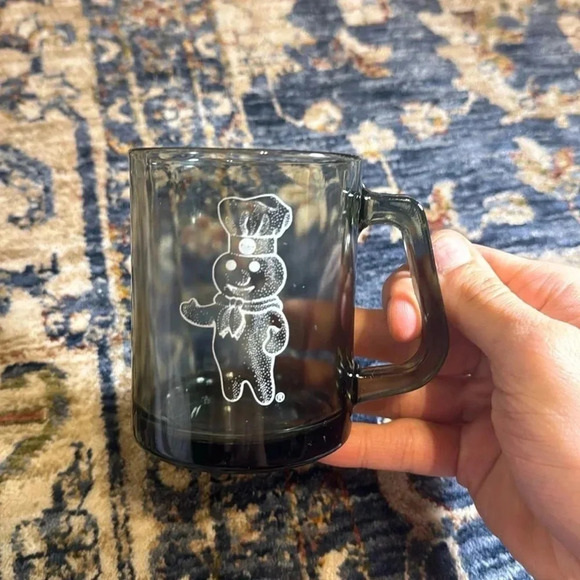 The Pillsbury Doughboy Co. Clear Glass Doughboy Coffee/Tea Mug Cup - Picture 3 of 7